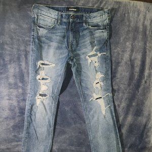 EXPRESS Men's stylish distressed jeans in size 34/30